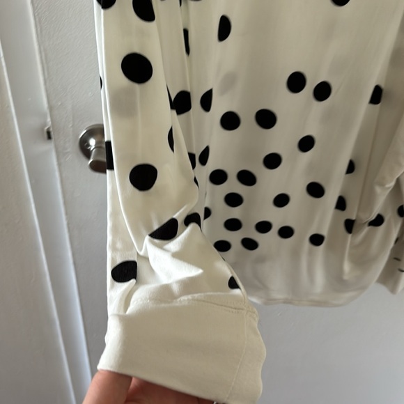 Ellane Rose polka dot white top with long sleeves - Picture 3 of 5